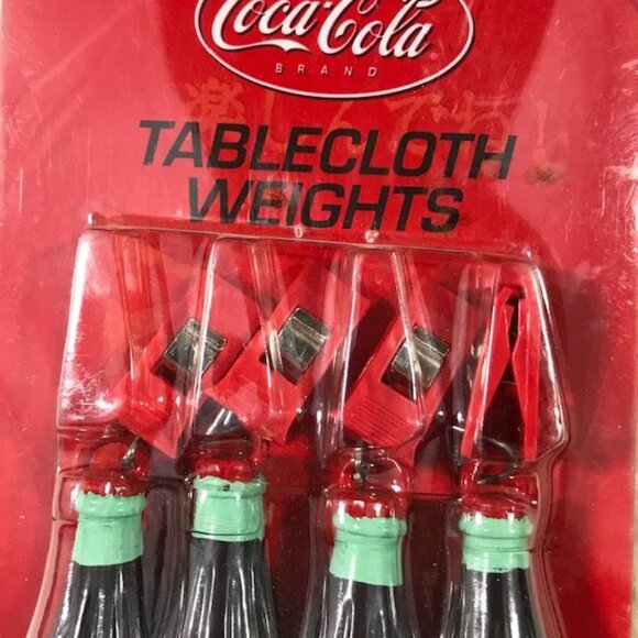 Set of 4 Vintage Coca-Cola Coke Bottle Tablecloth Weights - Picture 3 of 6